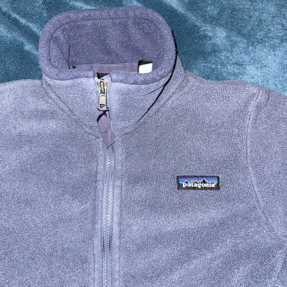 Blue grey Patagonia fleece zip up